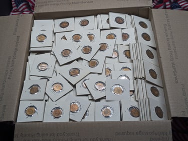 Big Box of 21.07 Lbs. of 1970's Mexico 5 Centavos