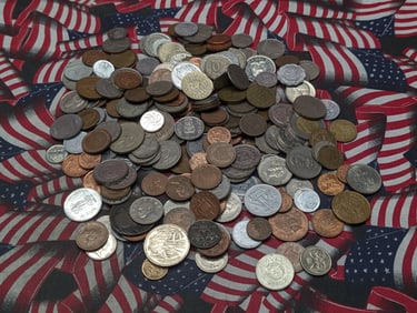 Bag of 1.15 Lbs. of Various Vintage & Modern World Coins