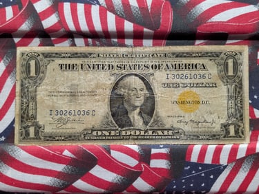 1935 A Series $1.00 Silver Certificate North Africa Note (Coated in Wax?)