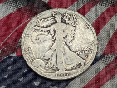 1917-D OBV Walking Liberty Silver Half Dollar