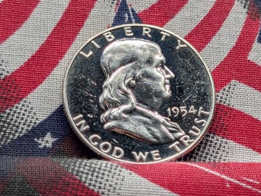 1954 PROOF Franklin Silver Half Dollar