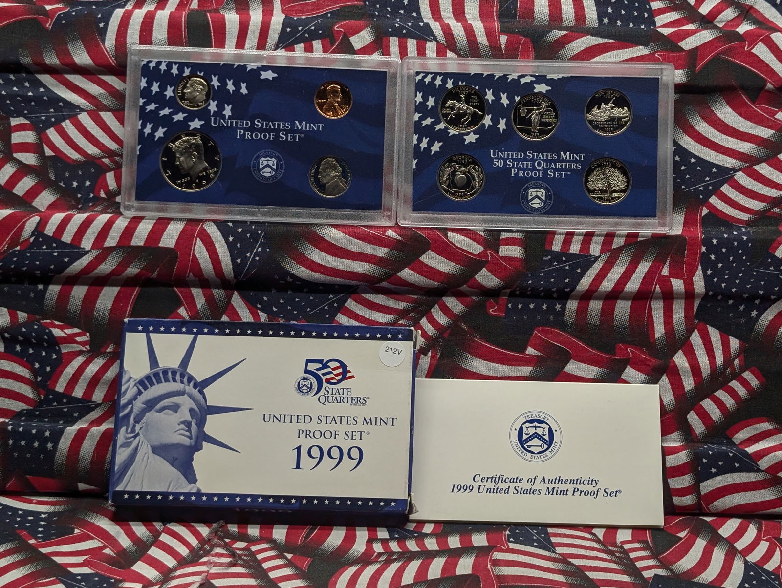1999-S U.S. Mint Proof Set In OGP With COA, 9 Coins (1 of 7)