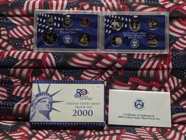 2000-S U.S. Mint Proof Set In OGP With COA, 10 Coins