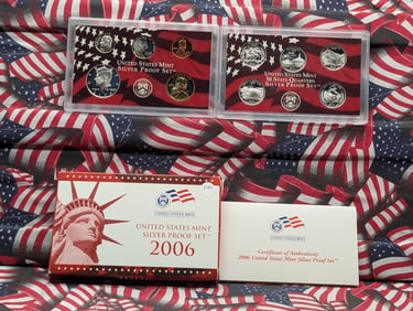 2006-S U.S. Mint SILVER Proof Set In OGP With COA, 10 Coins