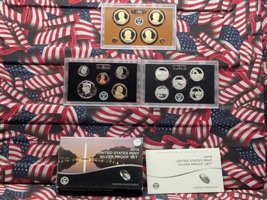 2014-S U.S. Mint SILVER Proof Set In OGP With COA, 14 Coins