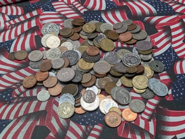Bag of 1.4 Lbs. of Various Vintage & Modern World Coins