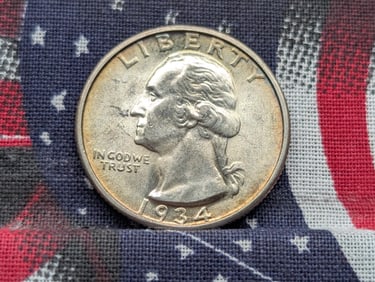 1934 Washington Silver Quarter - GEM BU