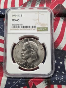 1974-D Eisenhower Dollar - NGC MS65