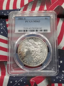1881-S Morgan Silver Dollar - PCGS MS63