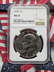 1974 Eisenhower Dollar - NGC MS65