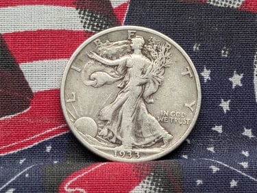 1933-S Walking Liberty Silver Half Dollar - VF