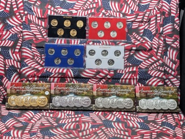 2017 Gold Layered, Denver Mint, Philadelphia Mint, & Platinum Editions Of America The Beautiful