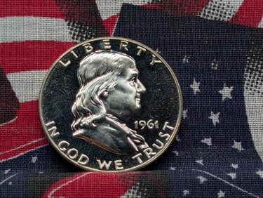 1961 PROOF Franklin Silver Half Dollar