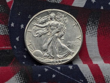 AU+  - 1933-S Walking Liberty Half Dollar