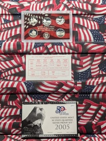 2005-S U.S. Mint Fifty State Quarters SILVER Proof Set In OGP With COA