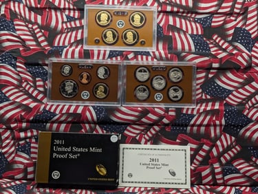2011-S U.S. Mint Proof Set In OGP With COA, 14 Coins