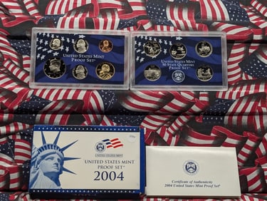 2004-S U.S. Mint Proof Set In OGP With COA, 11 Coins