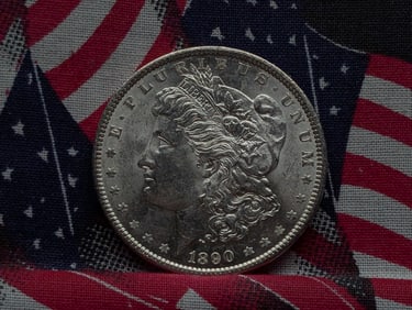 GEM BU - 1890-P Morgan Silver Dollar