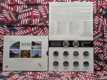 2018-S America The Beautiful Quarters Uncirculated Coin Set In OGP