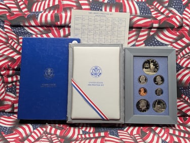 1986-S U.S. Prestige Set In OGP With COA, Includes the 90% Silver Dollar