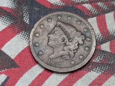 1837 Coronet Head Large Cent - VG