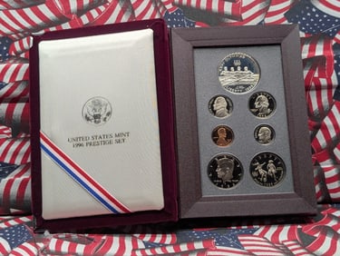 BIG KEY DATE SET! 1996-S U.S. Prestige Set, NO BOX, Includes the 90% Silver Dollar
