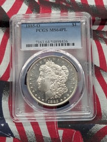 1885-O Morgan Silver Dollar - PCGS MS64 PROOF LIKE