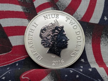 2016 Year Of The Monkey $2 Silver Coin, One Ounce .999 Fine Silver