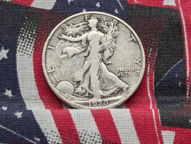 1920-S Walking Liberty Silver Half Dollar - VF