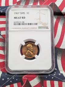 1967 Lincoln Memorial Cent, NGC MS 67 RD