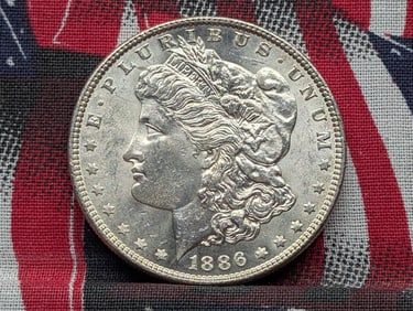 GEM BU - 1886 Morgan Silver Dollar