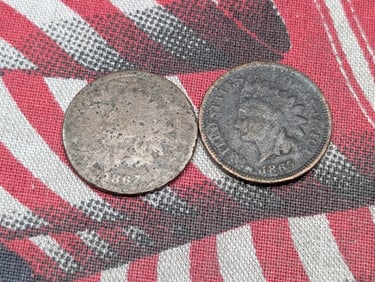 1865 & 1867 Indian Head Cents (2 PCS)