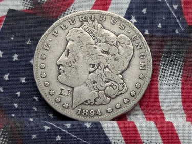 1894-S Morgan Silver Dollar, Stamped LK