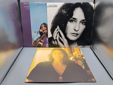 Lot of (4) Assorted Joan Baez Vinyl Albums - Varying Conditions