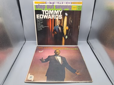 Lot of (2) Tommy Edwards Vinyl Albums - Varying Conditions
