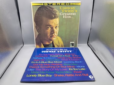 Lot of (2) Conway Twitty Vinyl Albums - Varying Conditions