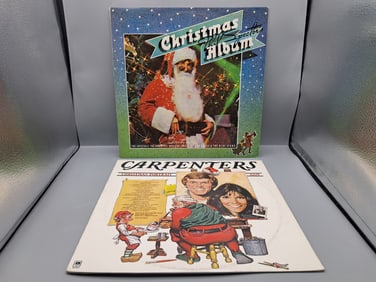 Lot of (2) Phil Spector & The Carpenters Christmas Vinyl Albums - Varying Conditions