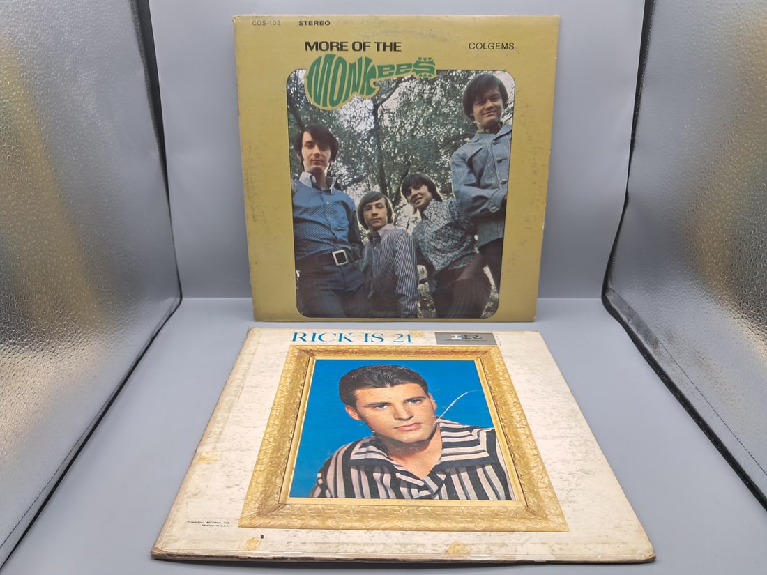 1967 The Monkees More of The Monkees & 1961 Ricky Nelson Rick Is 21 Vinyl Albums - LP-9152 & COS-102 (1 of 9)
