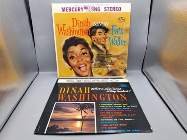 Lot of (2) Dinah Washington Vinyl Albums - Varying Conditions