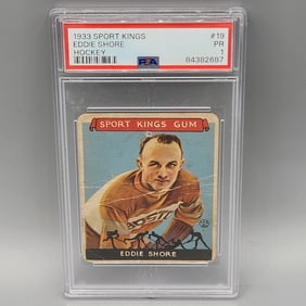 1933 Sport Kings Eddie Shore #19 PSA 1 HOF - Tough Issue