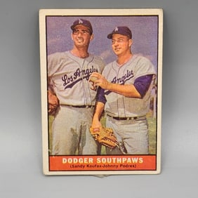 1961 Topps Dodgers Southpaws #207 HOF - Sandy Koufax