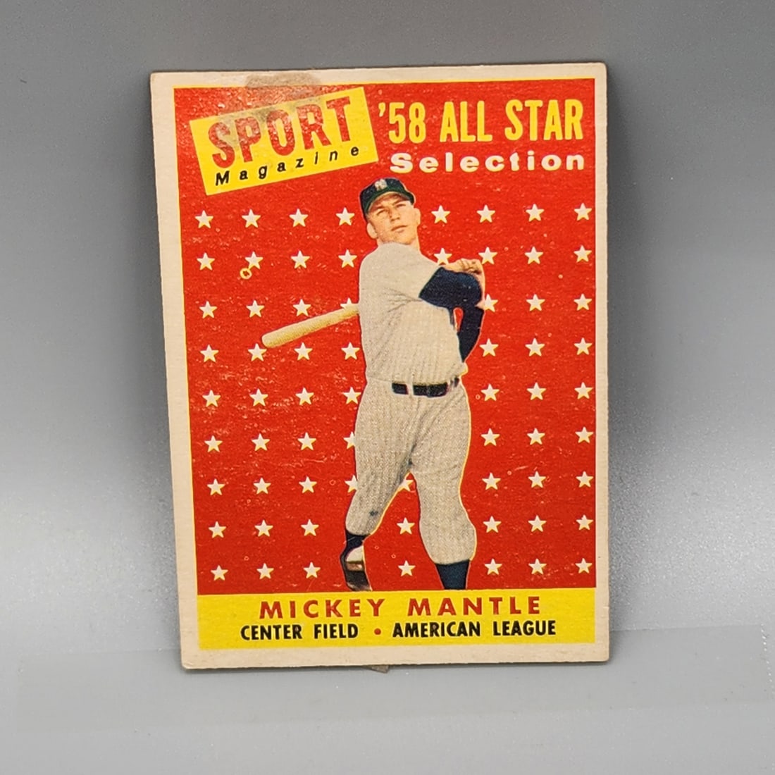 1958 Topps Mickey Mantle #487 HOF: 1958 Topps Mickey Mantle #487 HOF