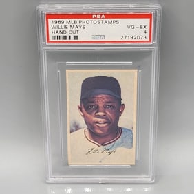1969 MLB Photostamps Willie Mays PSA 4 HOF  - Tougher Issue