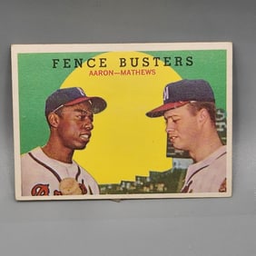 1959 Topps Fence Busters #212 Sharp - Hank Aaron, Eddie Mathews