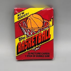 1981-82 Topps Unopened Basketball Wax Pack - Possible Bird and Magic 2nd Year Cads