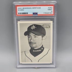2001 Bowman Heritage Ichiro #352 PSA 9 Rookie HOF