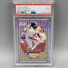 1996 Pinnacle Summit Kirby Puckett Above and Beyond PSA 9 - Tough Parallel!!