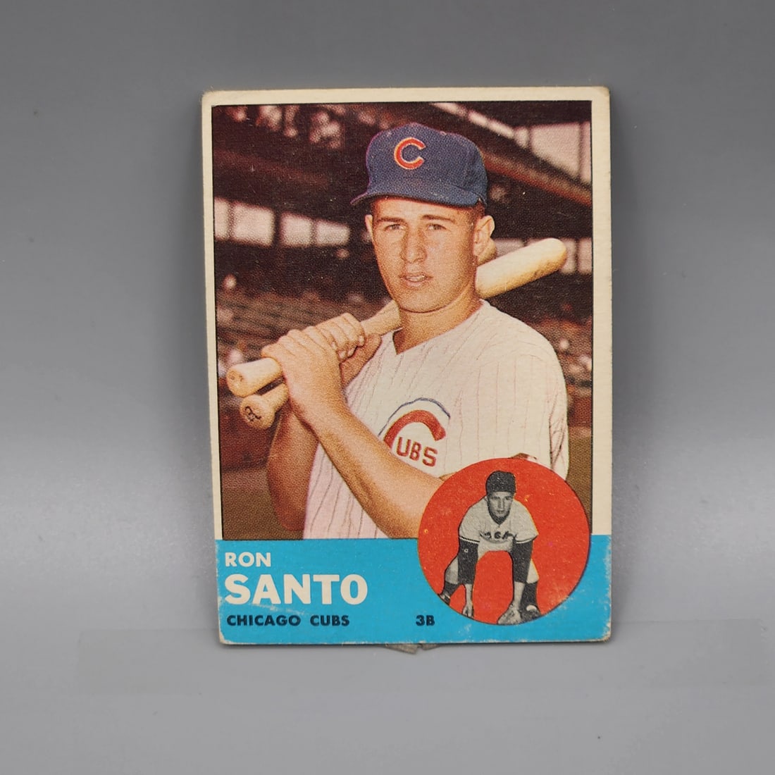 1963 Topps Ron Santo #252 HOF: 1963 Topps Ron Santo #252 HOF