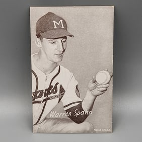 1962 Exhibits Stats Back Warren Spahn HOF