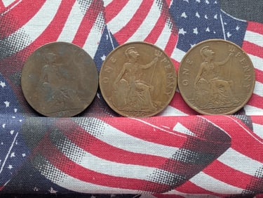1901, 1920, 1927 Great Britain Large Pennies